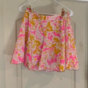 Lilly Pulitzer Women’s Size 2 Kir Royal Yellow Neon Pink OOH LA LA Levy Skirt